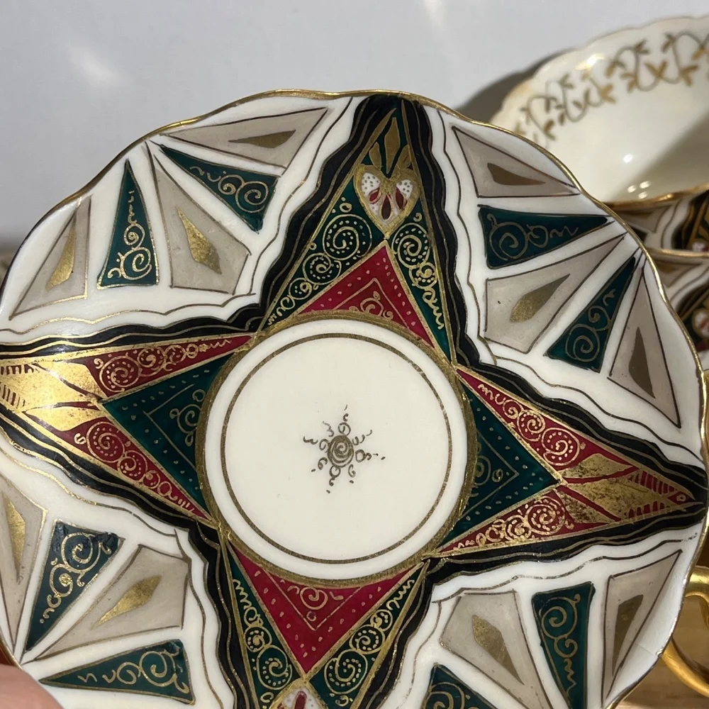 VINTAGE SET OF 6 CUPS & SAUCERS ROYAL VIENNA SUCCESSION AUSTRIA ALHAMBRA